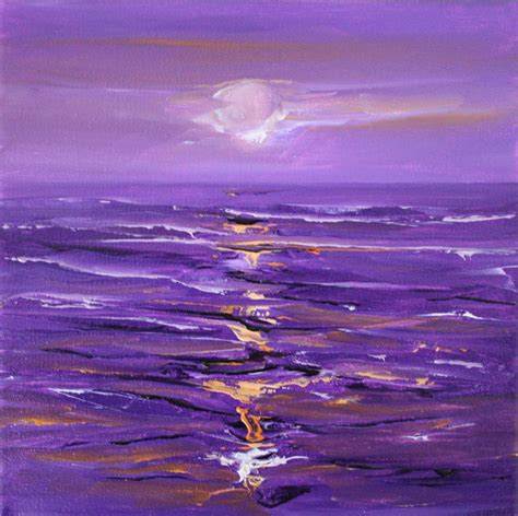 Purple Sunset (2017) Oil painting by Linda Monk | Fondos de pantalla de ...