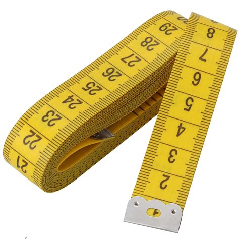 1 Pack Indexed in Metric & Standard Units Yellow Body Measurement Convenient 3/4 Inch wide PVC ...