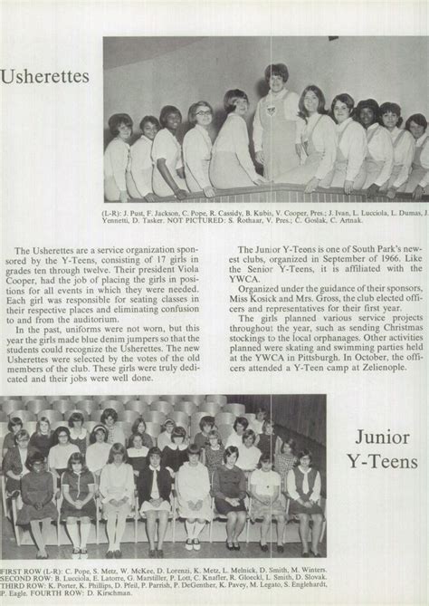 1967 South Park High School Yearbook | Yearbook photos, Yearbook, High school yearbook