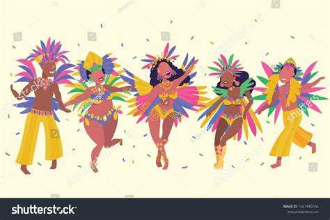 People Notting Hill Carnival Background Carnaval Stock Vector (Royalty Free) 1401480104 ...