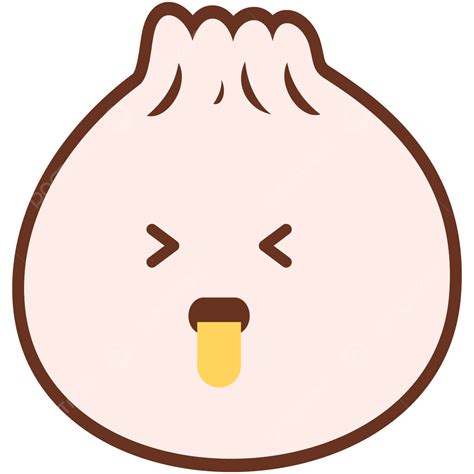 Tongue Expression Dimsum Emoji Vector, Tongue, Dim Sum, Emoticon PNG and Vector with Transparent ...