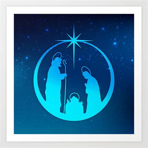 Nativity Scene Silhouette Art Print by Timeless Artworks | Society6