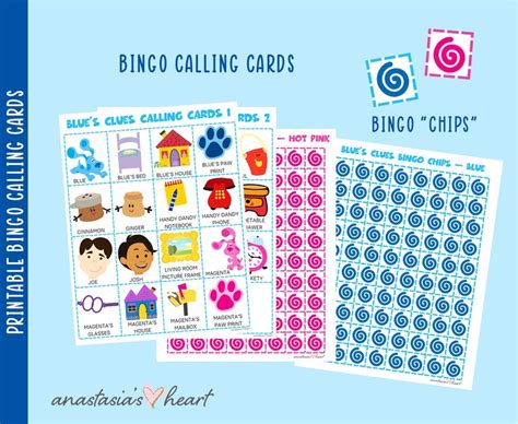 Blue's Clues Bingo Game Blue's Clues Birthday - Etsy Ireland