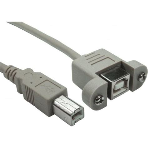 Cables Direct Ltd 3Mtr USB 2.0 Type B Male to Type B Female Panel Mount Cable