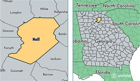 Map Of Hall County Ga - Maps For You