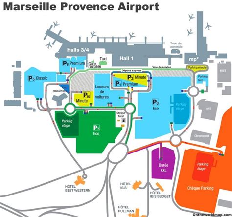 Marseille Provence Airport Map - Ontheworldmap.com