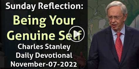 Charles Stanley (November-07) Daily Devotional: Sunday Reflection ...