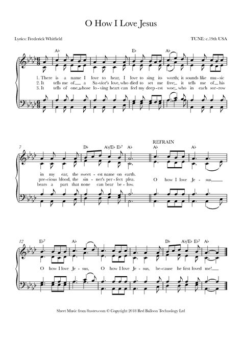 O How I Love Jesus Sheet music for Choir - 8notes.com