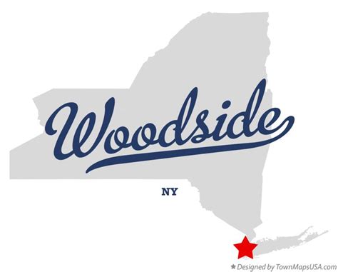 Map of Woodside, NY, New York