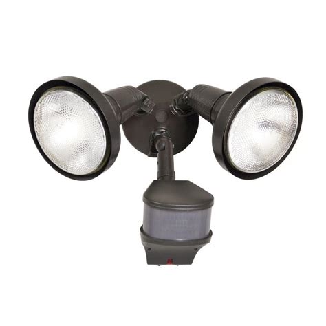 All-Pro 270-Degree Outdoor Bronze Motion Activated Sensor Security Flood Light with Precision ...