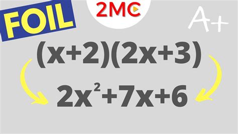 The FOIL Method | Easiest way to Multiply Polynomials | Algebra - YouTube