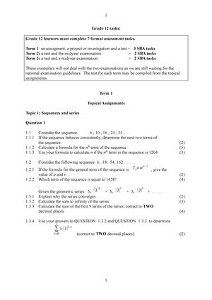 Limpopo Maths Grade 12 Pre June 2023 P1 and Memo - Studocu