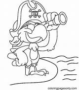 Cute Pirate Parrot Coloring Page  Free Printable Pages sketch template