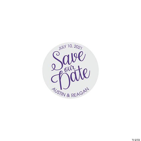 Personalized Save the Date Favor Stickers | Oriental Trading