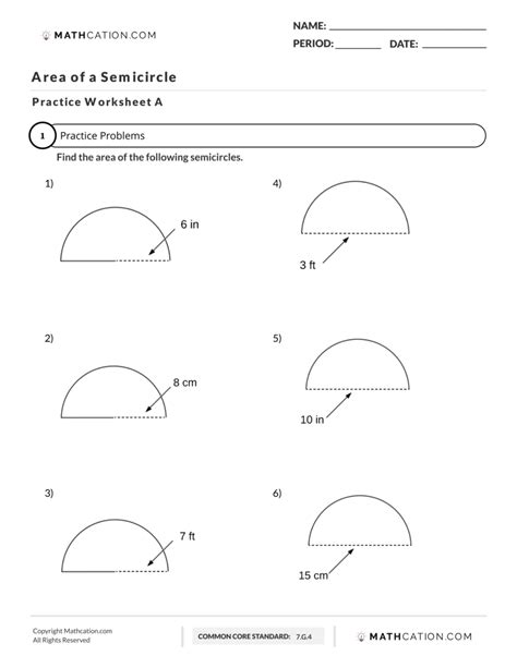 How To Find Area Of A Semicircle: Formula, Examples, Worksheets