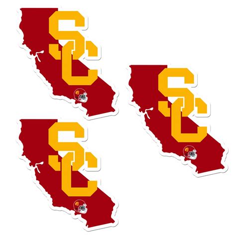 USC Trojans Home State Decal, 3pk | Fanhood Gear