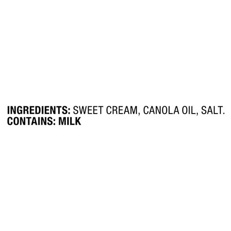 Land O Lakes Butter with Canola Oil-Ingredients