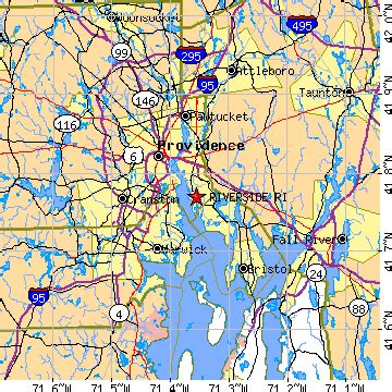 Riverside, Rhode Island (RI) ~ population data, races, housing & economy