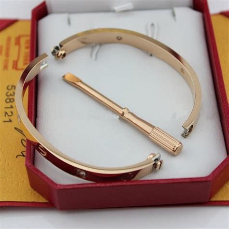 Replica Cartier Love Bracelet Pink Gold with Diamonds and Screwdriver