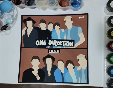 FOUR album cover painting | One direction drawings, One direction art ...