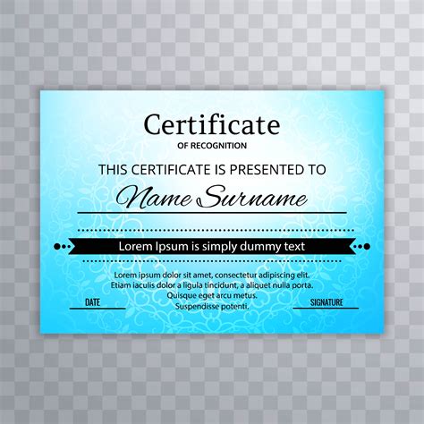 Blue colorful certificate template design 246382 Vector Art at Vecteezy