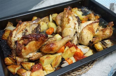 DELICIOSO POLLO HORNEADO CON VERDURAS - Recetas de Cocina