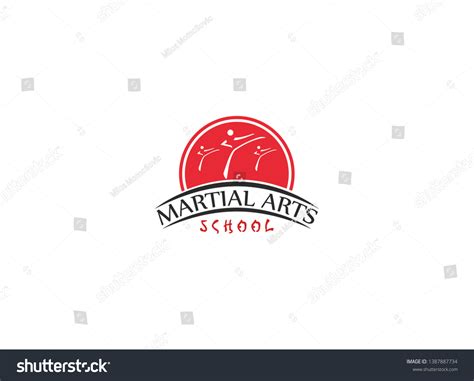 Martial Arts School Logo Concept Stock Vector (Royalty Free) 1387887734 ...