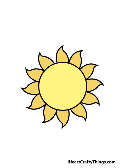 Sun Drawing - How To Draw The Sun Step By Step