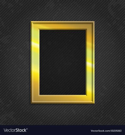 Gold modern picture frame Royalty Free Vector Image