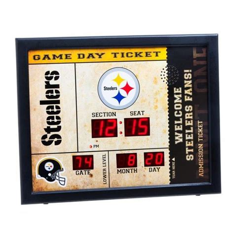 Pittsburgh Steelers Bluetooth Scoreboard Clock