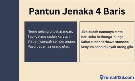 35 Contoh Pantun Jenaka 4 Baris yang Lucu dan Menghibur