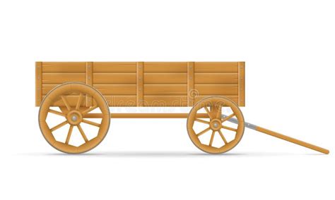 Old wooden cart stock illustration. Illustration of wheel - 45116335