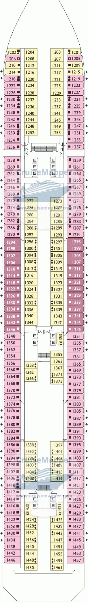 Costa Pacifica deck 1 plan | CruiseMapper