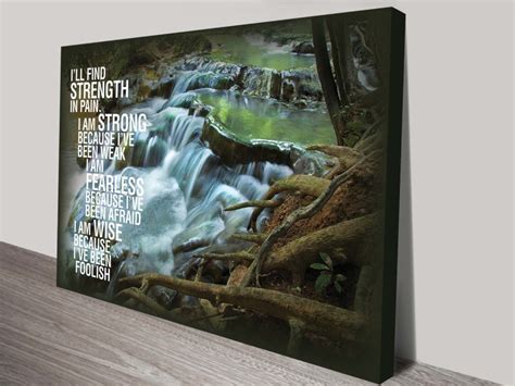 Strength Inspirational Quotes on Canvas Prints Australia