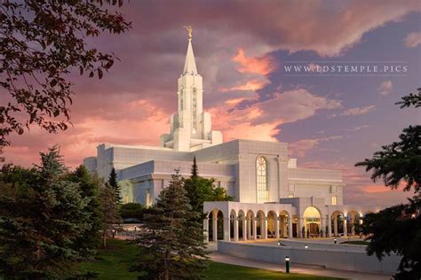 Bountiful Temple Pastel Sunset Southwest - LDS Temple Pictures