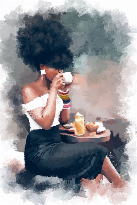 AFRICAN AMERICAN ART Afro Art Black Girl Art Canvas Art | Etsy