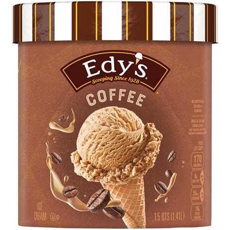 EDY'S/DREYER'S Coffee Ice Cream 1.5 qt. Tub | Made with fresh milk ...