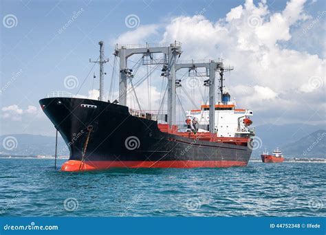 Merchant vessel stock photo. Image of international, loading - 44752348