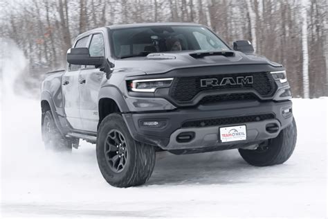 Ram 1500 TRX Struggles For Grip On Icy Rally Course