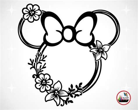 Floral Minnie Mouse Ears Svg - 152+ Popular SVG File