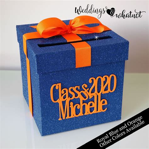 Royal Blue graduation card box | Graduation card boxes, Card box ...