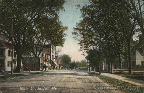 Main Street Sanford, ME Postcard