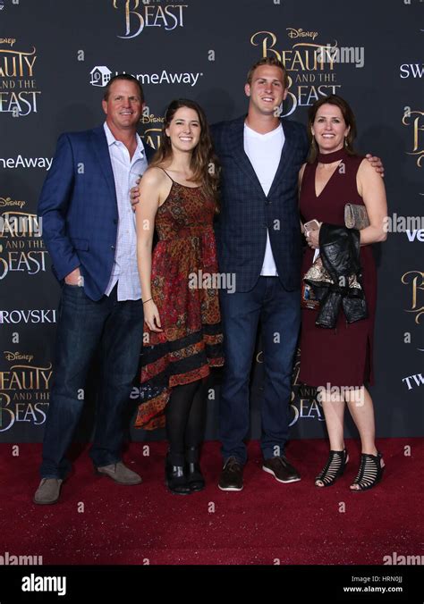 Hollywood, Ca. 02nd Mar, 2017. Jared Goff, Family, At The Premiere Of Disney's "Beauty And The ...