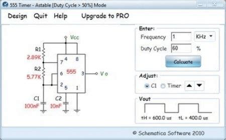 555 Timer Free Download - Component calculator for 555 integrated