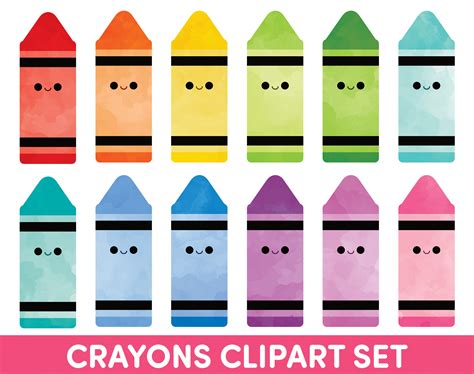 Crayons Clipart Back to School Clipart Bulletin Board Ideas - Etsy