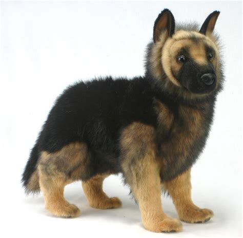 Soft Toy German Shepherd Pup Standing by Hansa (50cmL.) 4397 | Lincrafts