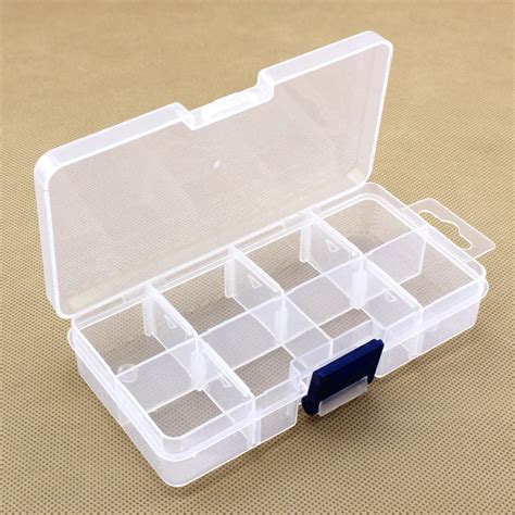 8 dividers transparent plastic storage box toy jewelry accessories ...