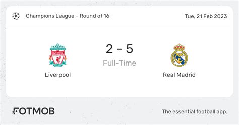 Liverpool vs Real Madrid - live score, predicted lineups and H2H stats ...