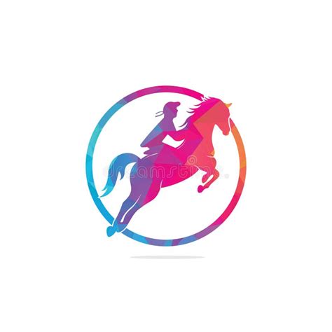 Racing Horse with Jockey Logo Design Icons. Stock Illustration - Illustration of design, drawing ...