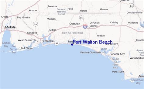 Map Of Florida Fort Walton Beach | Draw A Topographic Map